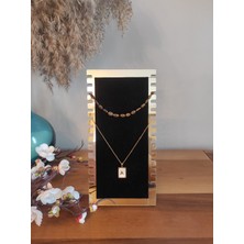 Feyza Design Şık Ahşap ve Pleksi Takı Organizer Standı, Kolye ve Bileklik Düzenleyici