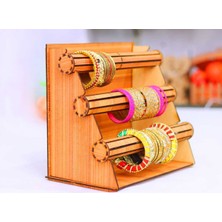 Feyza Design Şık Ahşap Bilezik Standı, Düzenli ve Estetik Sunum Için Ideal