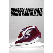 Allians Kırmızı Seramik Tabanlı 2200W Buharlı Ütü, Pratik ve Güçlü Kullanım