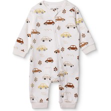 Hellobaby Hellobaby Erkek Bebek Patiksiz Tulum Taşıtlar Fermuarlı Bisiklet Yaka Uzun Paça Uzun Kol