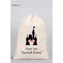 Feyza Design Kişiye Özel Isim Yazılı Pamuk Ham Bez Çocuk Oyuncak ve Bebek Çanta