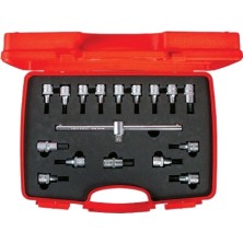 İzeltaş 1113006017 1/2'' Lokmalı Allen ve Star (Torx®) Uç Takımı 17 Parça