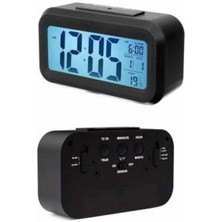 Dijital Masa Saati Takvim Çalar Saat Alarmlı Işıklı LED Ekran Pilli