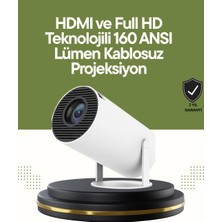 Arenes HDMI ve USB Girişli Uzun Ömürlü Ampullü Projeksiyon - Lisinya