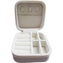 Feyza Design Inci Gri Takı Organizer Kutusu, Seyahat Aksesuar Düzenleyici, 11X11X7 cm