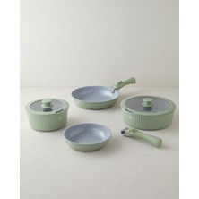 English Home Clickease Cerawell 8 Parça Tencere Seti 20 – 20 – 26 – 26 cm Yeşil