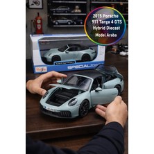 Toyfest 1:18 Ölçek Porsche 911 Targa 4 Gts Hybrid 2025 Lisanslı Açılır Kapak Diecast Model Araba