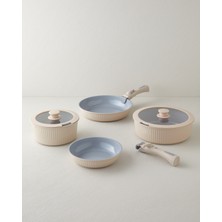 English Home Clickease Cerawell 8 Parça Tencere Seti 20 – 20 – 26 – 26 cm Mocha