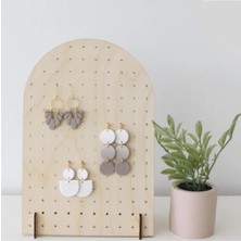 Feyza Design Ahşap Küpe Organizer, Takı Sunum Standı, Şık ve Pratik Saklama Alanı