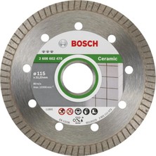 Bosch Best Serisi Seramik Için Extra Temiz Kesim Turbo Segman  Elmas Kesme Diski 115 mm