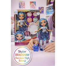 Toyfest Rainbow High Skyler Bradshaw Rainbow Shimmers Slime Kitli 28 cm Bebek Figürü Evcil Tavşanlı Oyuncak