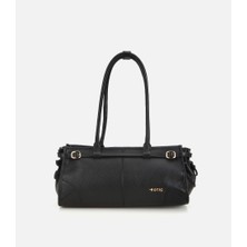 Hotiç 03CAH316670A100 KADIN Deri Siyah Bowling Omuz Çantası