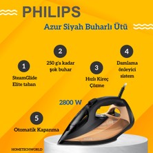 Allians Yüksek Güçlü Siyah/gold Buharlı Ütü, Pratik ve Şık Tasarım