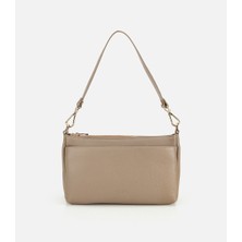 Hotiç Kadın Deri Vizon Fermuarlı Omuz Çantası