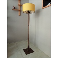 PremiumPort El Yapımı Şık Ahşap Lambader, Sıcak ve Doğal Aydınlatma Sağlar