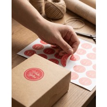 Kutu Ambalaj Mutlu Yıllar Sticker Etiket 3 x 3 cm 96LI