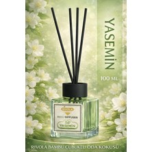 Rivola Yasemin Premium Oda Kokusu Reed Diffuser – Uzun Süre Kalıcı Koku – Bambu Çubuklu Ev, Ofis, Banyo Ortam Kokusu