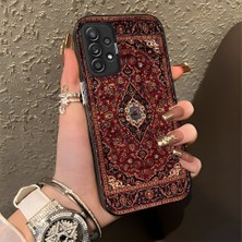 HONTINGA Samsung Galaxy A52S 5g ile Uyumlu Kılıfı Silikon Kenar Sert Arka Düşüme Önleyici Basitlik Anti Düşme Kamera Korumali Retro Desen Telefon Kılıfı Kadın ve Erkek Için Uygundur K1-0616