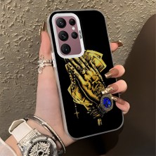 HONTINGA Samsung Galaxy S22 Ultra ile Uyumlu Kılıfı Silikon Kenar Sert Arka Düşüme Önleyici Basitlik Anti Düşme Kamera Korumali Para Desen Telefon Kılıfı Kadın ve Erkek Için Uygundur K1-0617