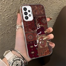 HONTINGA Samsung Galaxy A73 ile Uyumlu Kılıfı Silikon Kenar Sert Arka Düşüme Önleyici Basitlik Anti Düşme Kamera Korumali Retro Desen Telefon Kılıfı Kadın ve Erkek Için Uygundur K1-0616