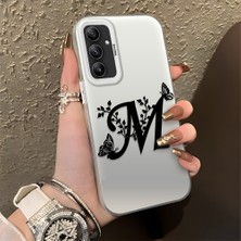 HONTINGA Samsung Galaxy A34 5g ile Uyumlu Kılıfı Silikon Kenar Sert Arka Düşüme Önleyici Basitlik Anti Düşme Kamera Korumali Basit Harf Sanatı Desen Telefon Kılıfı Kadın ve Erkek Için Uygundur K1-0620