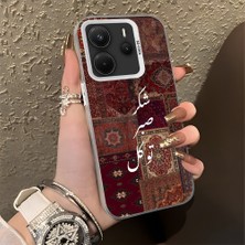 HONTINGA Xiaomi Redmi Note 14 4g ile Uyumlu Kılıfı Silikon Kenar Sert Arka Düşüme Önleyici Basitlik Anti Düşme Kamera Korumali Retro Desen Telefon Kılıfı Kadın ve Erkek Için Uygundur K1-0616