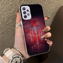 HONTINGA Samsung Galaxy A72 ile Uyumlu Kılıfı Silikon Kenar Sert Arka Düşüme Önleyici Basitlik Anti Düşme Kamera Korumali Spider Desen Telefon Kılıfı Kadın ve Erkek Için Uygundur K1-0618