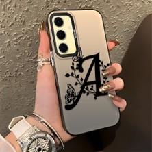 HONTINGA Samsung Galaxy S24 Fe ile Uyumlu Kılıfı Silikon Kenar Sert Arka Düşüme Önleyici Basitlik Anti Düşme Kamera Korumali Basit Harf Sanatı Desen Telefon Kılıfı Kadın ve Erkek Için Uygundur K1-0620