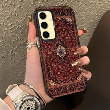 HONTINGA Samsung Galaxy S24 Fe ile Uyumlu Kılıfı Silikon Kenar Sert Arka Düşüme Önleyici Basitlik Anti Düşme Kamera Korumali Retro Desen Telefon Kılıfı Kadın ve Erkek Için Uygundur K1-0616