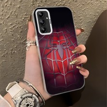 HONTINGA Samsung Galaxy A14 ile Uyumlu Kılıfı Silikon Kenar Sert Arka Düşüme Önleyici Basitlik Anti Düşme Kamera Korumali Spider Desen Telefon Kılıfı Kadın ve Erkek Için Uygundur K1-0618