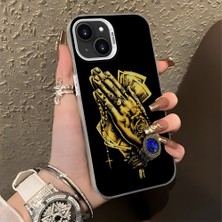 HONTINGA iPhone 15 Plus ile Uyumlu Kılıfı Silikon Kenar Sert Arka Düşüme Önleyici Basitlik Anti Düşme Kamera Korumali Para Desen Telefon Kılıfı Kadın ve Erkek Için Uygundur K1-0617