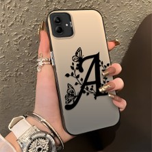 HONTINGA Samsung Galaxy A04E ile Uyumlu Kılıfı Silikon Kenar Sert Arka Düşüme Önleyici Basitlik Anti Düşme Kamera Korumali Basit Harf Sanatı Desen Telefon Kılıfı Kadın ve Erkek Için Uygundur K1-0620