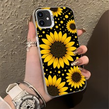 HONTINGA iPhone 12 Pro ile Uyumlu Kılıfı Silikon Kenar Sert Arka Düşüme Önleyici Basitlik Anti Düşme Kamera Korumali Ayçiçeği Desen Telefon Kılıfı Kadın ve Erkek Için Uygundur K1-0619