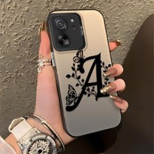 HONTINGA Xiaomi Mi 13T ile Uyumlu Kılıfı Silikon Kenar Sert Arka Düşüme Önleyici Basitlik Anti Düşme Kamera Korumali Basit Harf Sanatı Desen Telefon Kılıfı Kadın ve Erkek Için Uygundur K1-0620