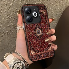 HONTINGA Infinix Smart 8 ile Uyumlu Kılıfı Silikon Kenar Sert Arka Düşüme Önleyici Basitlik Anti Düşme Kamera Korumali Retro Desen Telefon Kılıfı Kadın ve Erkek Için Uygundur K1-0616
