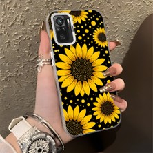 HONTINGA Xiaomi Redmi Note 10S ile Uyumlu Kılıfı Silikon Kenar Sert Arka Düşüme Önleyici Basitlik Anti Düşme Kamera Korumali Ayçiçeği Desen Telefon Kılıfı Kadın ve Erkek Için Uygundur K1-0619