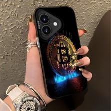 HONTINGA iPhone 16 ile Uyumlu Kılıfı Silikon Kenar Sert Arka Düşüme Önleyici Basitlik Anti Düşme Kamera Korumali Para Desen Telefon Kılıfı Kadın ve Erkek Için Uygundur K1-0617