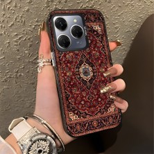 HONTINGA Tecno Spark 20 Pro ile Uyumlu Kılıfı Silikon Kenar Sert Arka Düşüme Önleyici Basitlik Anti Düşme Kamera Korumali Retro Desen Telefon Kılıfı Kadın ve Erkek Için Uygundur K1-0616