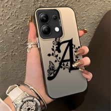 HONTINGA Xiaomi Redmi Note 13 ile Uyumlu Kılıfı Silikon Kenar Sert Arka Düşüme Önleyici Basitlik Anti Düşme Kamera Korumali Basit Harf Sanatı Desen Telefon Kılıfı Kadın ve Erkek Için Uygundur K1-0620