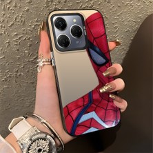 HONTINGA Tecno Spark 20 Pro 5g ile Uyumlu Kılıfı Silikon Kenar Sert Arka Düşüme Önleyici Basitlik Anti Düşme Kamera Korumali Spider Desen Telefon Kılıfı Kadın ve Erkek Için Uygundur K1-0618