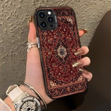 HONTINGA iPhone 16 Pro ile Uyumlu Kılıfı Silikon Kenar Sert Arka Düşüme Önleyici Basitlik Anti Düşme Kamera Korumali Retro Desen Telefon Kılıfı Kadın ve Erkek Için Uygundur K1-0616