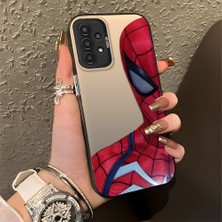 HONTINGA Samsung Galaxy A13 ile Uyumlu Kılıfı Silikon Kenar Sert Arka Düşüme Önleyici Basitlik Anti Düşme Kamera Korumali Spider Desen Telefon Kılıfı Kadın ve Erkek Için Uygundur K1-0618