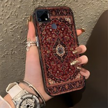 HONTINGA Realme C25 ile Uyumlu Kılıfı Silikon Kenar Sert Arka Düşüme Önleyici Basitlik Anti Düşme Kamera Korumali Retro Desen Telefon Kılıfı Kadın ve Erkek Için Uygundur K1-0616