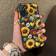 HONTINGA Xiaomi Redmi Note 10S ile Uyumlu Kılıfı Silikon Kenar Sert Arka Düşüme Önleyici Basitlik Anti Düşme Kamera Korumali Ayçiçeği Desen Telefon Kılıfı Kadın ve Erkek Için Uygundur K1-0619