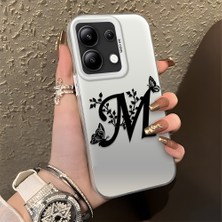 HONTINGA Xiaomi Redmi Note 13 ile Uyumlu Kılıfı Silikon Kenar Sert Arka Düşüme Önleyici Basitlik Anti Düşme Kamera Korumali Basit Harf Sanatı Desen Telefon Kılıfı Kadın ve Erkek Için Uygundur K1-0620