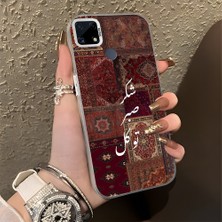 HONTINGA Realme C25 ile Uyumlu Kılıfı Silikon Kenar Sert Arka Düşüme Önleyici Basitlik Anti Düşme Kamera Korumali Retro Desen Telefon Kılıfı Kadın ve Erkek Için Uygundur K1-0616