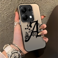 HONTINGA Xiaomi Redmi Note 13 Pro 4g ile Uyumlu Kılıfı Silikon Kenar Sert Arka Düşüme Önleyici Basitlik Anti Düşme Kamera Korumali Basit Harf Sanatı Desen Telefon Kılıfı Kadın ve Erkek Için Uygundur K1-0620