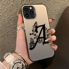 HONTINGA iPhone 15 Pro ile Uyumlu Kılıfı Silikon Kenar Sert Arka Düşüme Önleyici Basitlik Anti Düşme Kamera Korumali Basit Harf Sanatı Desen Telefon Kılıfı Kadın ve Erkek Için Uygundur K1-0620
