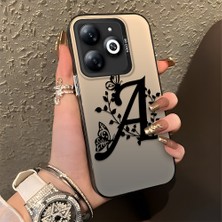 HONTINGA Tecno Spark Go 2024 ile Uyumlu Kılıfı Silikon Kenar Sert Arka Düşüme Önleyici Basitlik Anti Düşme Kamera Korumali Basit Harf Sanatı Desen Telefon Kılıfı Kadın ve Erkek Için Uygundur K1-0620