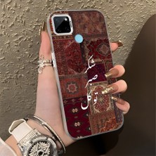 HONTINGA Realme C21Y ile Uyumlu Kılıfı Silikon Kenar Sert Arka Düşüme Önleyici Basitlik Anti Düşme Kamera Korumali Retro Desen Telefon Kılıfı Kadın ve Erkek Için Uygundur K1-0616